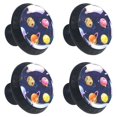 thumbnail image 2 of 4 Pcs Space Universe Planet Knobs for Kitchen Cabinet Cupboard Dresser Bookcase Drawer Pulls Handles Round Home Decor, 2 of 8