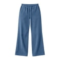thumbnail image 2 of BXJX Womens Corduroy Pants, Drawstring Fall Winter Elastic Waist Casual Straight Leg Trousers with Pockets Navy Size M, 2 of 7