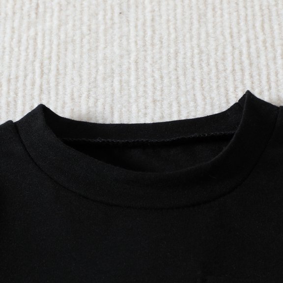 Vedolay Boy Short Sets Outfits 2 Piece Boys Summer Clothes Sets Short Sleeve Tee Shirt and Short Set Kids Printing Clothing Sets,Black 2-3 Years