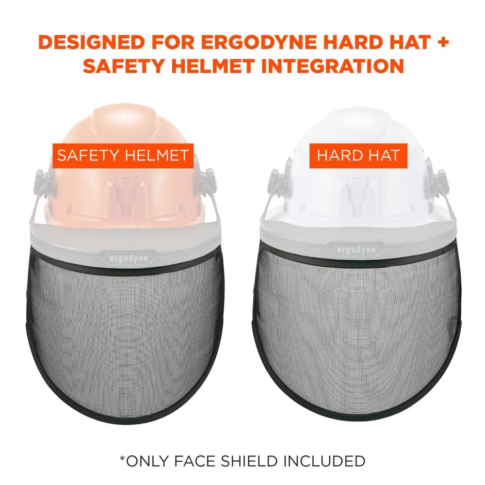 Ergodyne B3131869 8999 Mesh Face Shield Replacement for HH & SH, Black