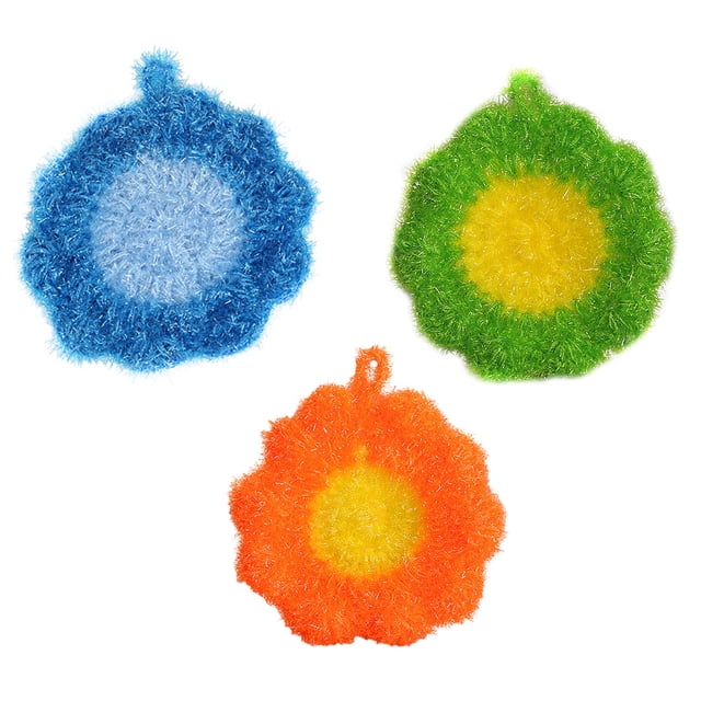 Juego de 3 paños de cocina con estampado floral para vajilla, estropajos y limpiadores de platos.