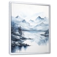 thumbnail image 2 of Designart "Forest Reflections Minimalism in Grey and Blue I" Minimalism Floater Framed Canvas Print, 2 of 7