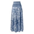 thumbnail image 7 of DHFJKG Bohemian Long Skirts For Women High Waisted Flowy A-Line Maxi Skirts Summer Beach Vacation Clothes Stylish Skirt, 7 of 7