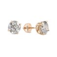 thumbnail image 2 of 4 cttw Round Diamond Screw Back Studs 14K Yellow Gold, 2 of 2