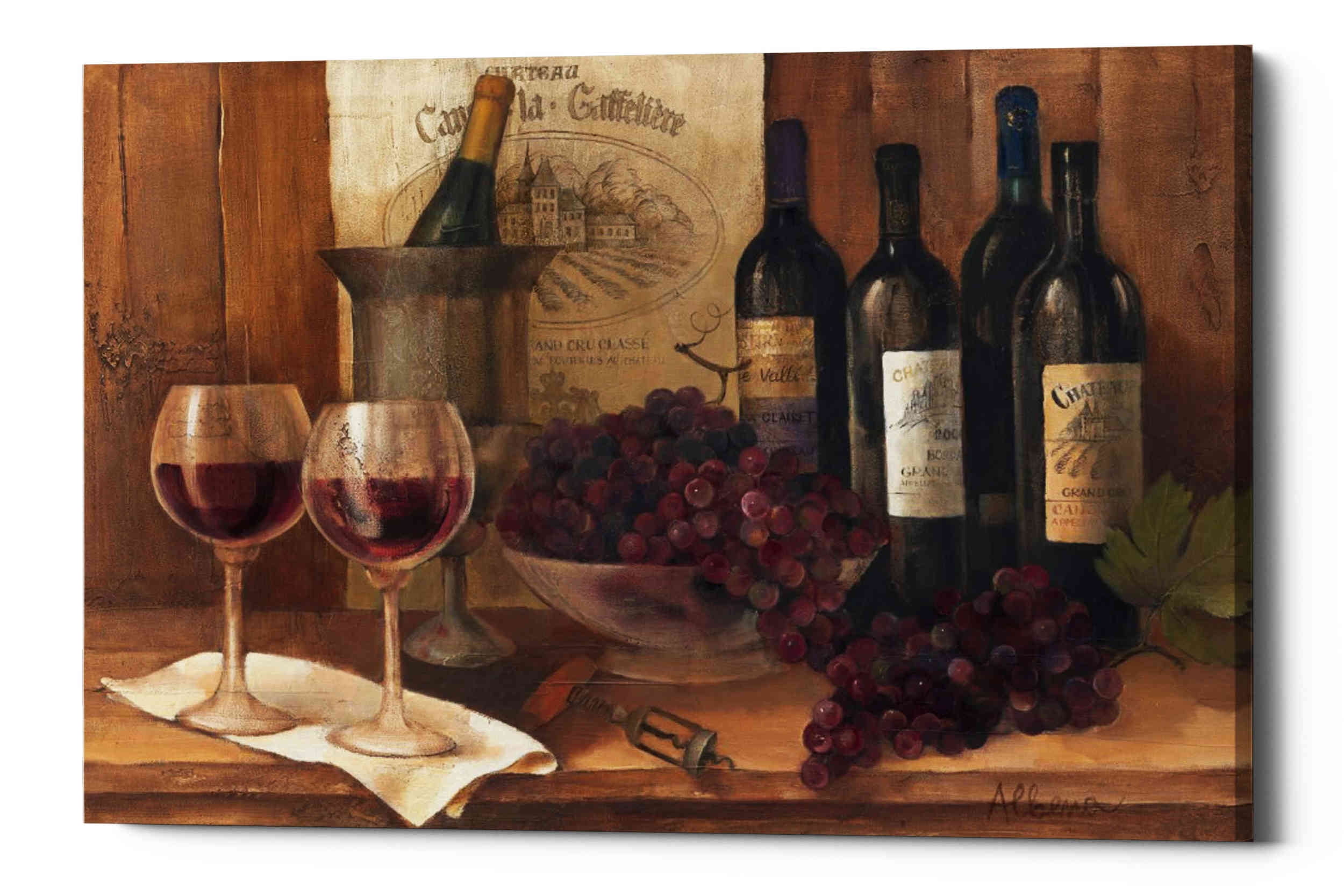 Epic Graffiti 'Vintage Wine' by Albena Hristova, Canvas