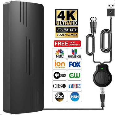 800  Miles TV Antenna Indoor, Digital TV Amplifier with 360° Reception, Zestha TV Antenna for Free Channels 4K 1080P -38ft Coax Cable