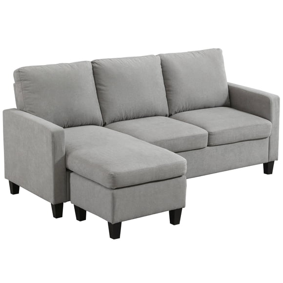 HOMCOM Sectional Sofa with Ottoman