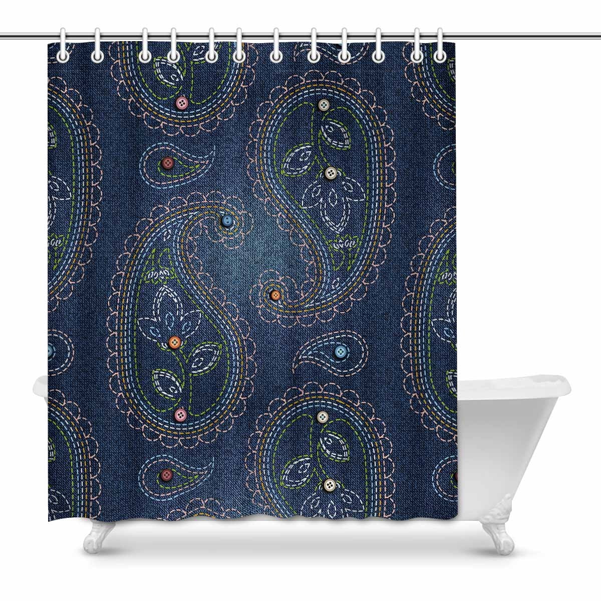 denim shower curtain
