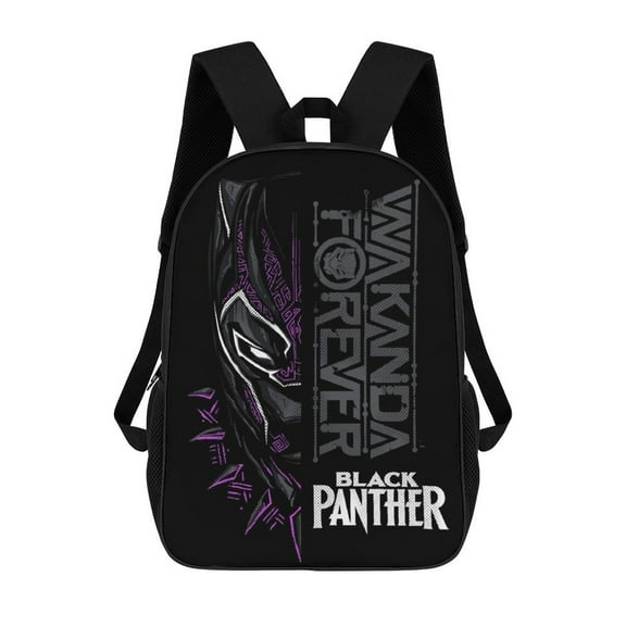 Black Panther17 Inch Schoolbag Backpack Rucksack Large Capacity Shoulder Bag Travel Bags Students Bookbag