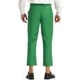 thumbnail image 3 of INSPIRE CHIC Men's Pants Solid Color Ankle Length Flat Front Trousers 30 Green, 3 of 7