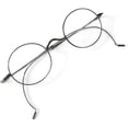 thumbnail image 4 of Agstum Retro Round Titanium Optical Eyeglasses Frame Wire Rim Cable Temples No Nose Pads, 4 of 12