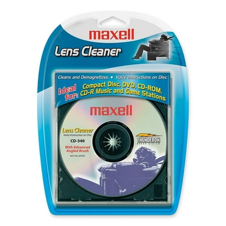 Maxell Safe and Effective Feature CD Player and Game Station Compact Disc Cleaner CD-340 190048 CD/CD-ROM Laser Lens Cleaner Single NEW