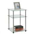 thumbnail image 2 of Home Square Designs2Go Three-Tier End Table in Clear Glass - Set of 2, 2 of 3