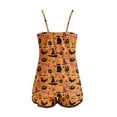 thumbnail image 4 of Halloween Pjs Women Pumpkin Ghost Printed 2 Piece Womens Pajamas Shorts Set Cami Top Loungewear Sets Woman Pajama Pants Women Set, 4 of 4