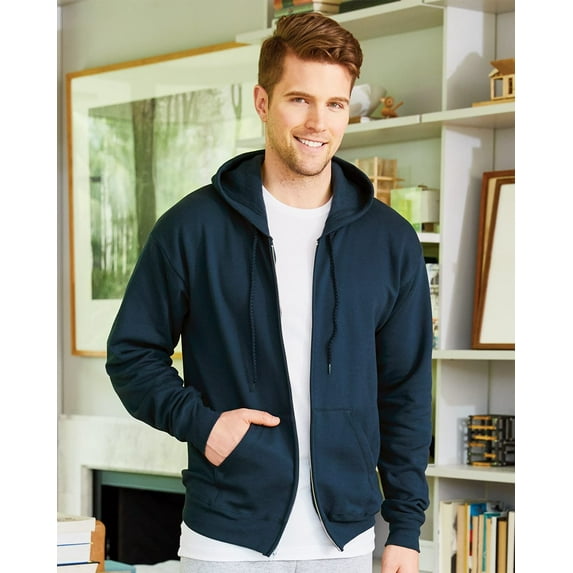 Hanes - New NIB - Ecosmart® Full-Zip Hooded Sweatshirt