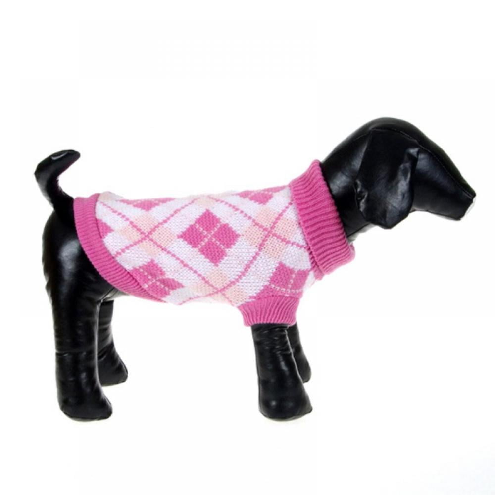 Stibadium Dog Sweater Dog Knit Sweater Plaid Dog Christmas Sweater Pet