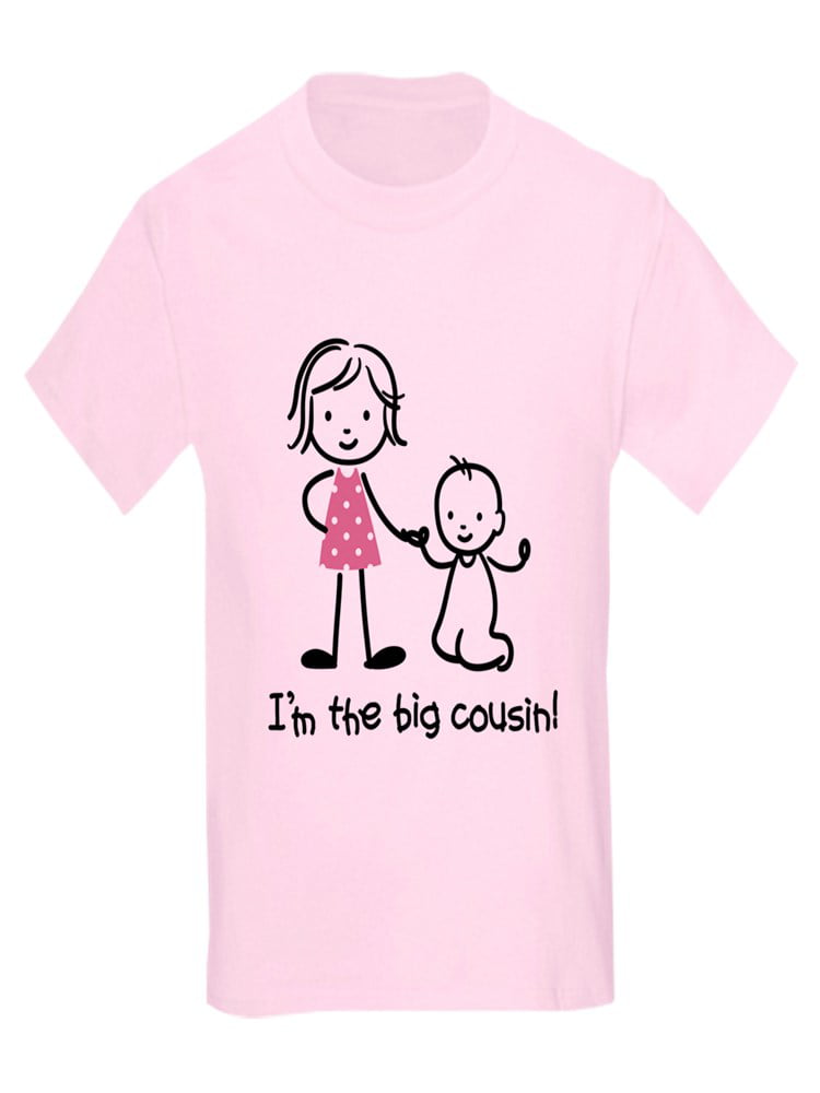 735064958 CafePress Big Cousin Stick Characters T Shirt Kids Light T-Shirt 