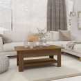 thumbnail image 1 of vidaXL Coffee Table Brown Oak 102x55x42 cm Engineered Wood, 1 of 1