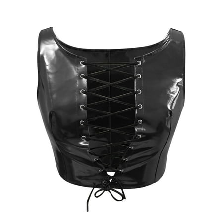 

ZMHEGW Women Underwear High Waist Wear Necklaces Laces Hollowed Out Belly Pu Vests Interest Underwear For Womens