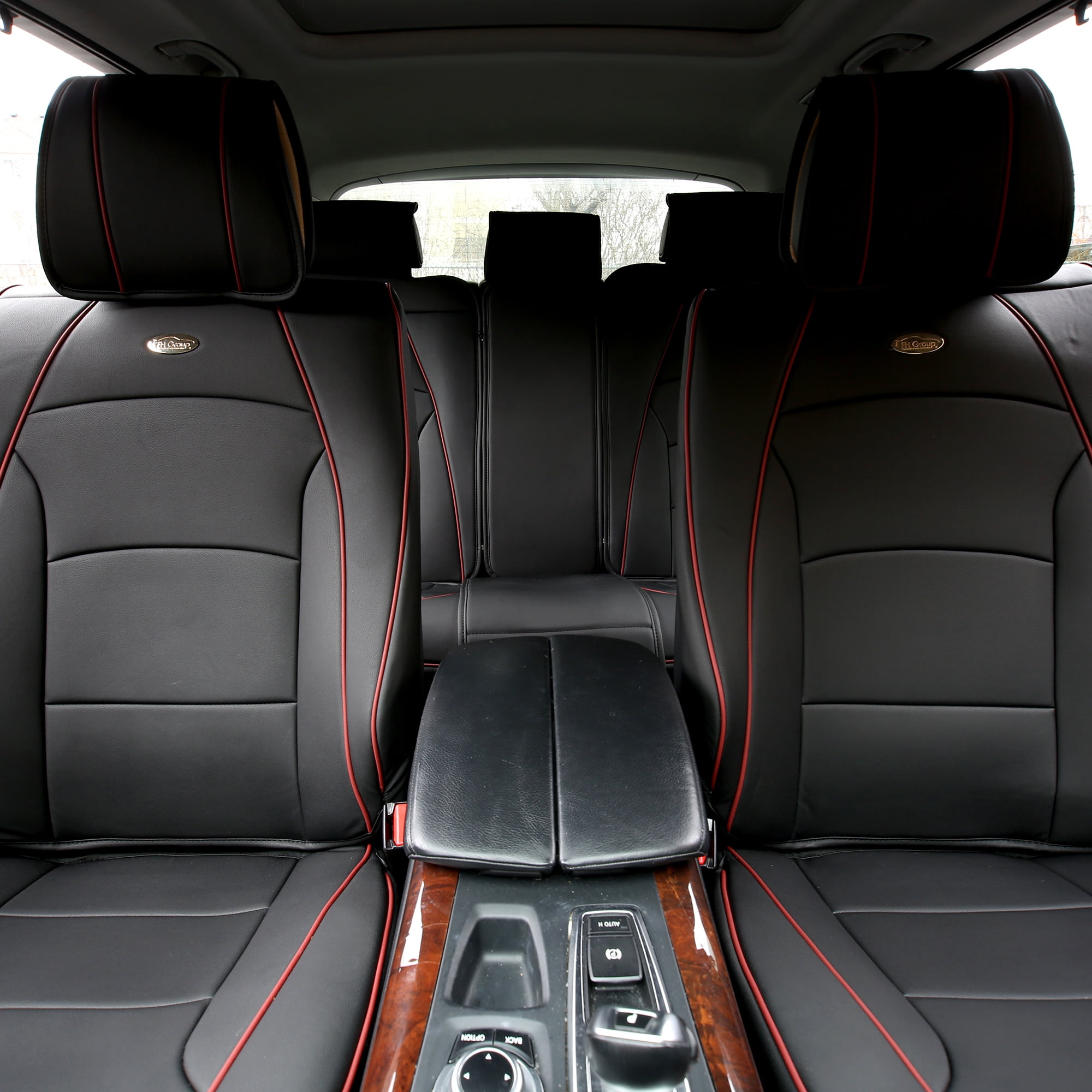 full set leatherette red black Car seat covers MITSUBISHI PAJERO
