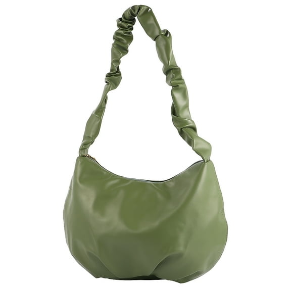 Masteelf Premium PU Green Women Handbag MultiPurpose Tote with Unique Pleated Design for Storage 11.8 x 5.9 x 10.6