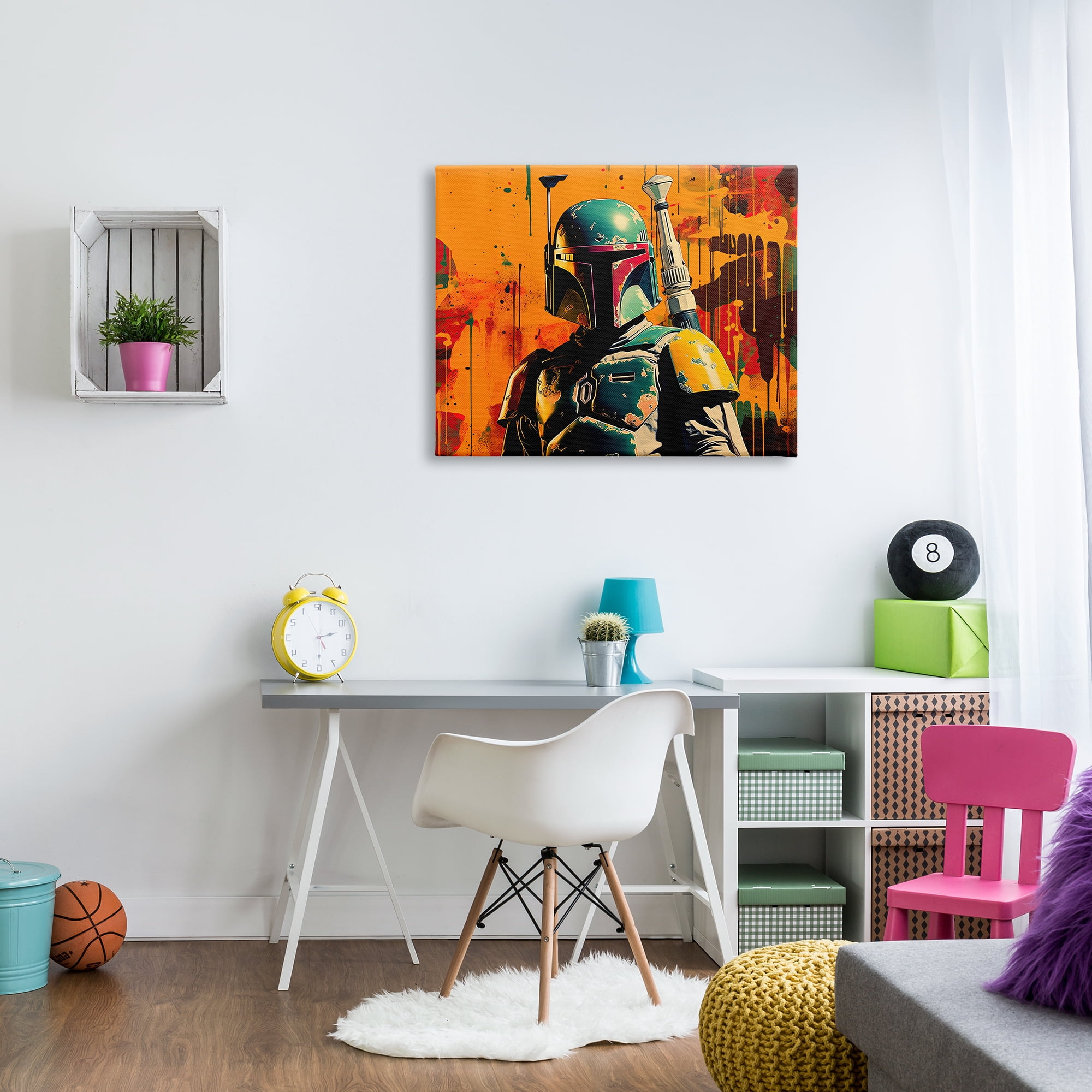 Stupell Industries Sci-Fi Pop Urban Style Fairy Tales & Fantasy Painting Gallery Wrapped Canvas Art Print Wall Art, 40 x 30