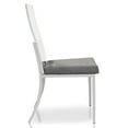 thumbnail image 4 of Furniture of America Santo Padded Gray Faux Leather and Chrome Side Chairs (Set of 2), 4 of 10