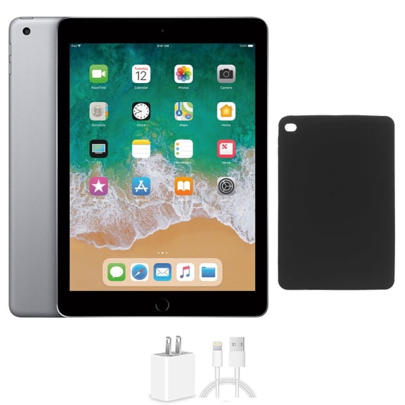 Restored Apple iPad 5 9.7 32GB Space Gray Wi-Fi Bundle, Includes Protective Case and Charger