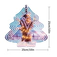 thumbnail image 7 of Metal Hanging Christmas Tree Wind Spinner - Festive Garden Decor with Elegant Design Perfect for Yard & Holiday Cheer, 7 of 7
