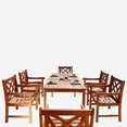 thumbnail image 2 of Vifah Malibu 7 Piece Wood Patio Dining Set, 2 of 2