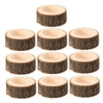 thumbnail image 4 of Pretyzoom Wooden Votive Candle Holders Rustic Brown Home Centerpieces 10Pcs, 4 of 8