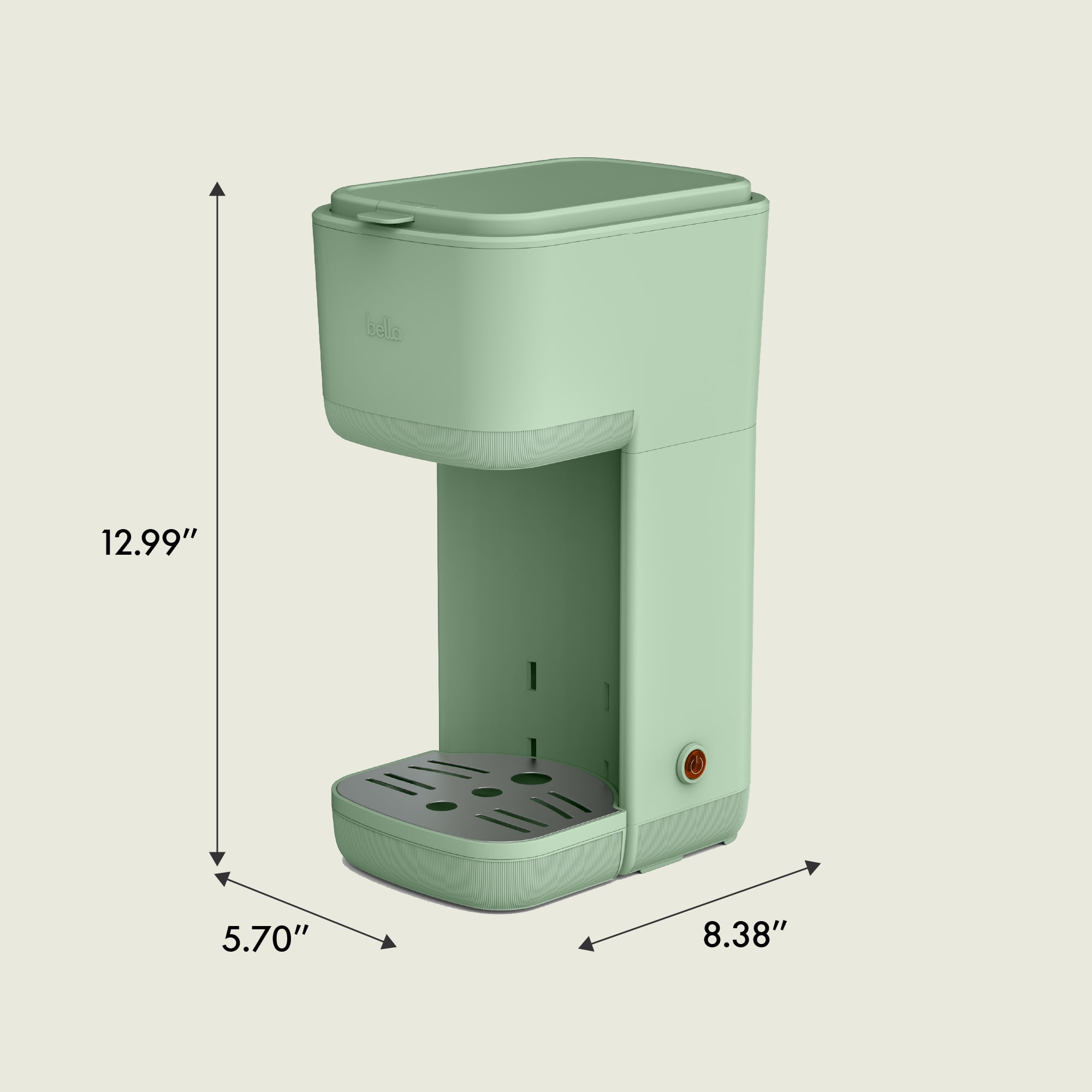 bella Single-Serve Coffee Maker, Seaglass