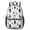 White, variant on Bigfoot and Silhouette White Pattern 17" School Backpacks for Teens,Waterproof Oxford Fabric,S-Shape Padded Straps for School,Travel,Hiking,Camping