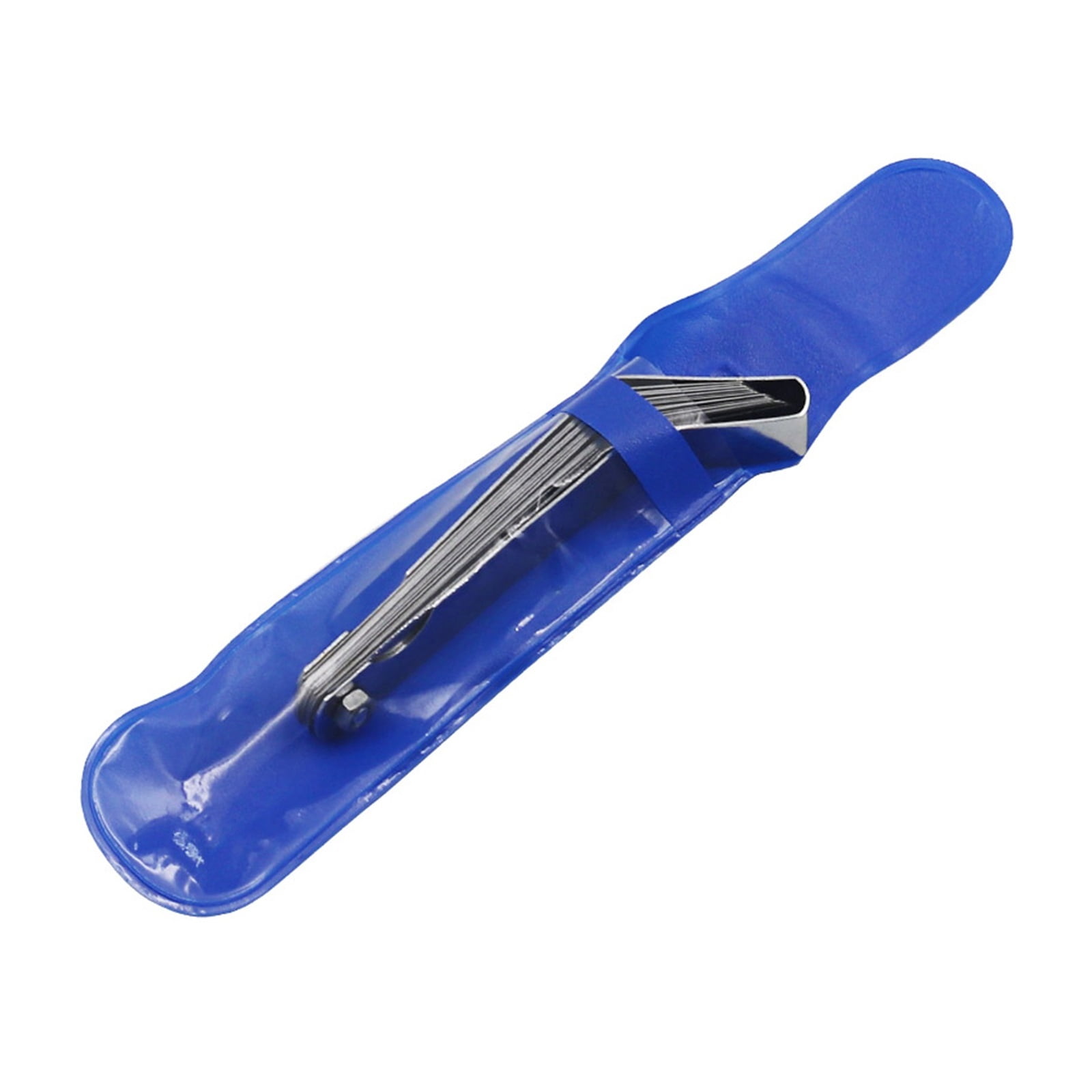 Feeler Gauge Metric 0.127-0.508mm 0.005-0.020 Inch Valve Offset Feeler Gauge High Strength 16 Blade Easy To Use ,Easy to Use