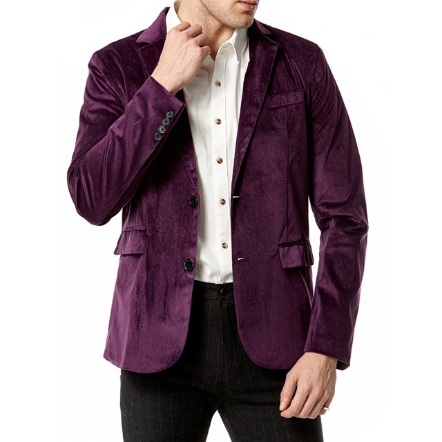 SUNSIOM Men’s Slim Fit Blazers Lightweight Long Sleeve Solid Color Dress Jacket Button Front Sports Coat