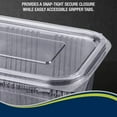 thumbnail image 4 of Clear Plastic Hinged Take-Out Containers  Clamshell Food Containers for Dessert, Cake, Snacks, Salads  Disposable, Leak-Resistant, Stackable  Takeout Tray with Secure Lid Closure 400 Pack, 12 oz, 4 of 7