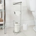 thumbnail image 6 of nu steel Freestanding Metal Wire Toilet Paper Holder Stand and Dispenser Shelf for Cell,Mobile Phone-Bathroom Storage Organization-Holds 3 Mega Rolls, Silver, 6 of 6