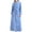 Blue, variant on Womens Robe Long Fleece Bathrobe Warm Waist Belt Super Soft Spa Plush Full Length Bath Robe with Shawl Collar Pockets Womens Winter Pajamas