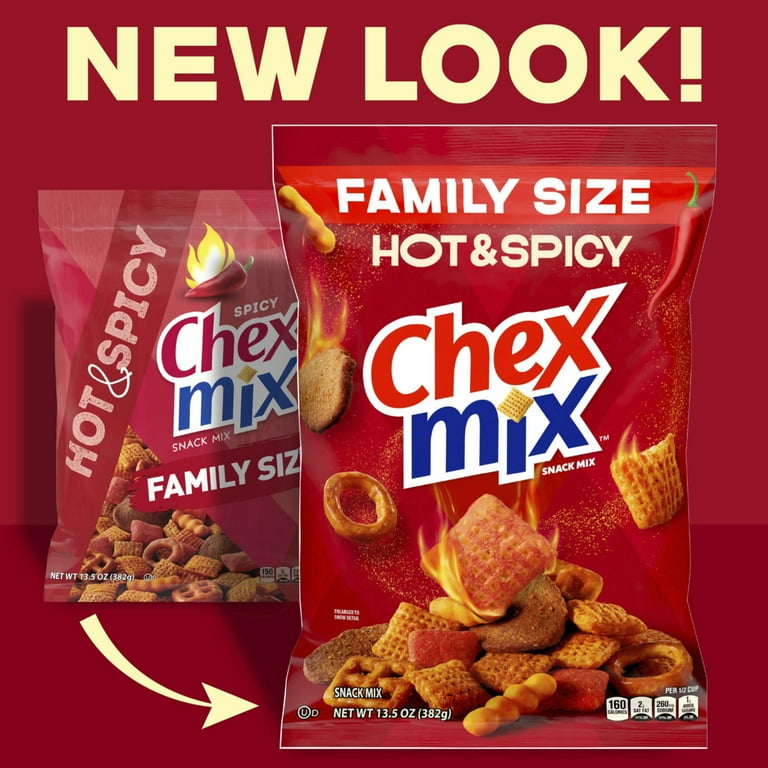 Chex Mix Hot and Spicy Snack Mix oz Family Size Crispy Chex