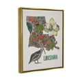 thumbnail image 3 of Stupell Industries Blooming Louisiana Magnolia State Pelican Intricate Patterns Graphic Art Metallic Gold Floating Framed Canvas Print Wall Art, Design by Valentina Harper, 3 of 5