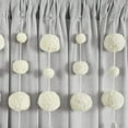 thumbnail image 5 of Lush Decor Faux Linen Pom Tassel Window Curtain Panel, Gray, 84 x 40, 5 of 11