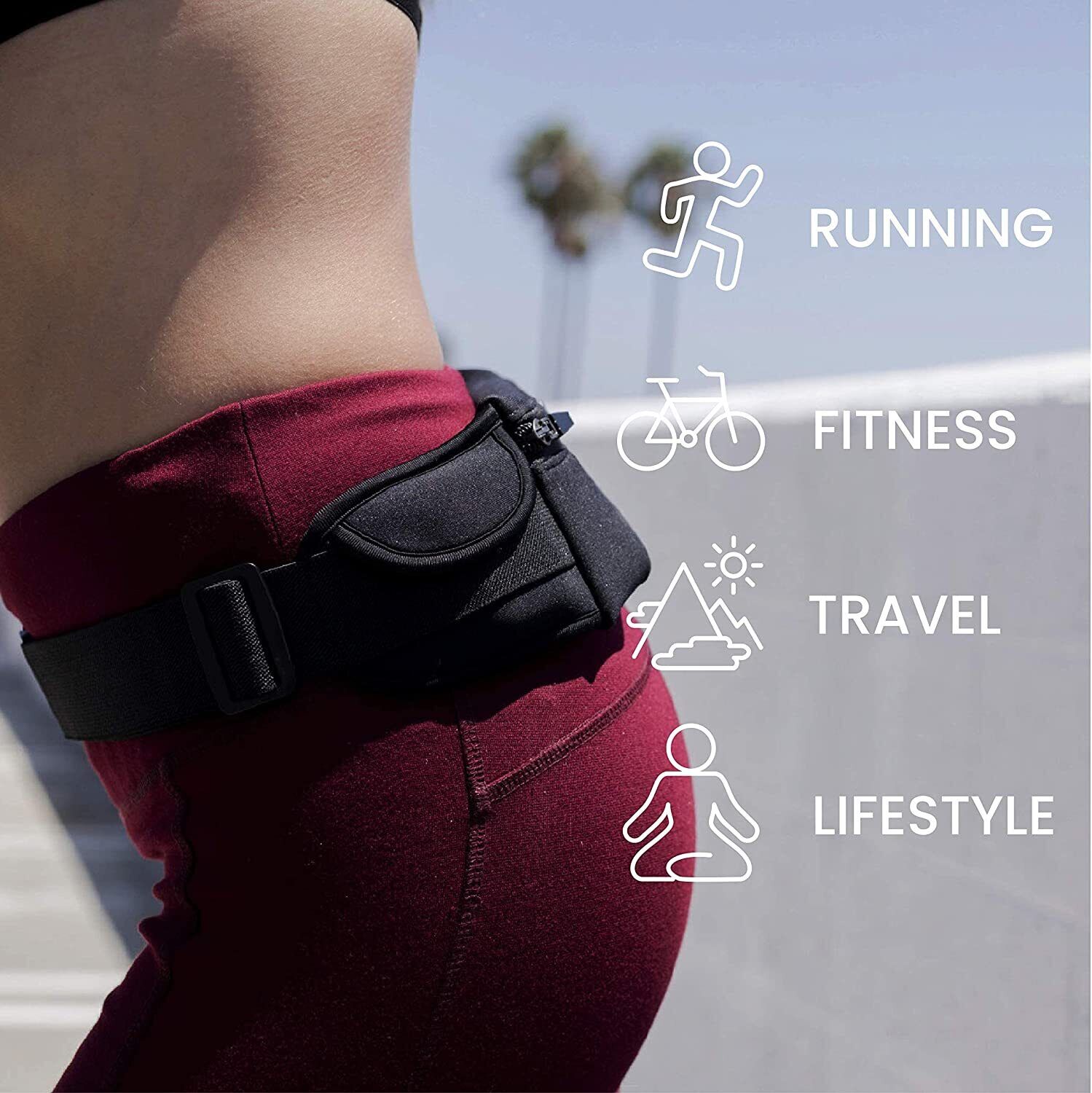 IC ICLOVER Running Waist Bag with Adjustable Belt photo 3