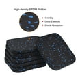 thumbnail image 3 of Uxcell Treadmill Mat-3.9"x3.9" Exercise Equipment Mat for Floor Protection Sound Reduction, Black Blue 6 Pack, 3 of 5