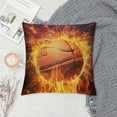 thumbnail image 2 of Orinice Flames Graphic Decorative Throw Pillow Cover for Home Couch Living Room Bed Sofa - Short Plush Pillowcase 1PC 20x20in, 2 of 5