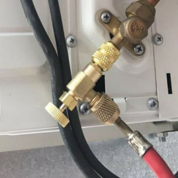 Refrigeration Charging Air Conditioning Adapter For R410A R22 1/4 inch Liquid Safety Valve Hose R22 Copper Adapter