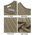 thumbnail image 5 of COOFANDY Men's Sweater Vest V Neck Slim Fit Casual Sleeveless Twisted Knitted Pullover Sweater, 5 of 6