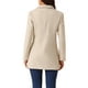 thumbnail image 3 of Abrigo de invierno para mujer Inspire Chic, de longitud media, con solapa de muesca y cierre de un solo botón, color beige, 3 of 5