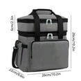 thumbnail image 3 of Deeceymbur Double Deck Insulated Cooler Bag Capacity Expandable 4 Layer Thermal Technology with Adjustable Strap for Long Workdays Family Picnics, 3 of 6