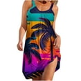 thumbnail image 2 of Xihbxyly Womens Sundresses for Summer Casual, Women's Fashion Sexy Vintage Round Neck Sleeveless Printing Party Dresses Sleeveless Swing Dress Beach Swimsuit Cover Ups with Pockets, 2 of 4