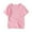 Pink, variant on Kids Boys Summer Solid Color Crewneck Short Sleeve T-Shirt Size:3Y